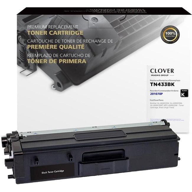 Cartouche de toner remise à neuf Clover Technologies - Alternative pour Brother TN433BK - Noir