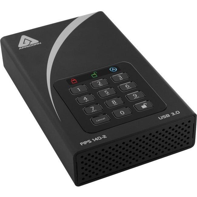 Disque dur Apricorn Aegis Padlock DT FIPS ADT-3PL256F-6000 6 To - Externe - Conforme TAA