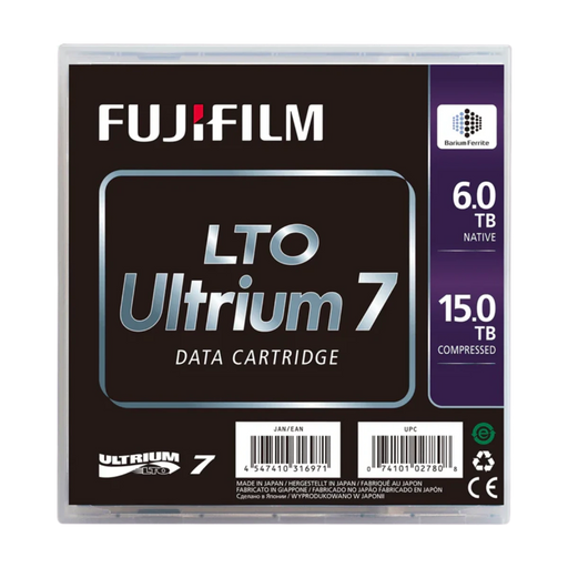 Fujifilm LTO Ultrium 7 data cartridge front of the case