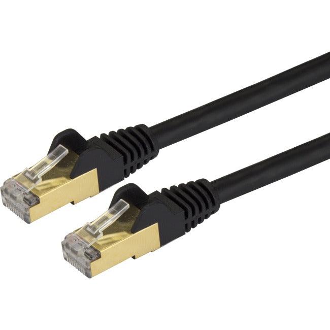 StarTech.com 4ft CAT6a Ethernet Cable - 10 Gigabit Category 6a Shielded Snagless 100W PoE Patch Cord - 10GbE Black UL Certified Wiring/TIA
