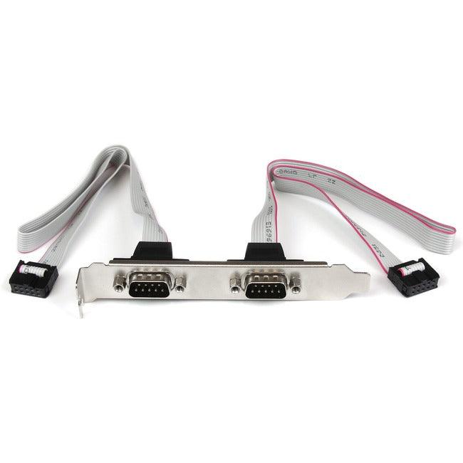 StarTech.com Support de port série DB9 2 ports 16 pouces vers en-tête 10 broches