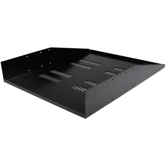 StarTech.com 2U Vented Rack Mount Cantilever 2 Post Shelf - Mid/Center Mount Server Rack Cabinet Shelf - 150lbs / 68kg