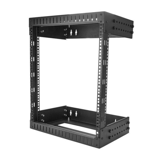 StarTech.com Rack réseau à montage mural 12U 19" - Profondeur réglable Cadre ouvert 12-20" pour salle de serveurs/équipement AV/données/informatique avec écrous cage