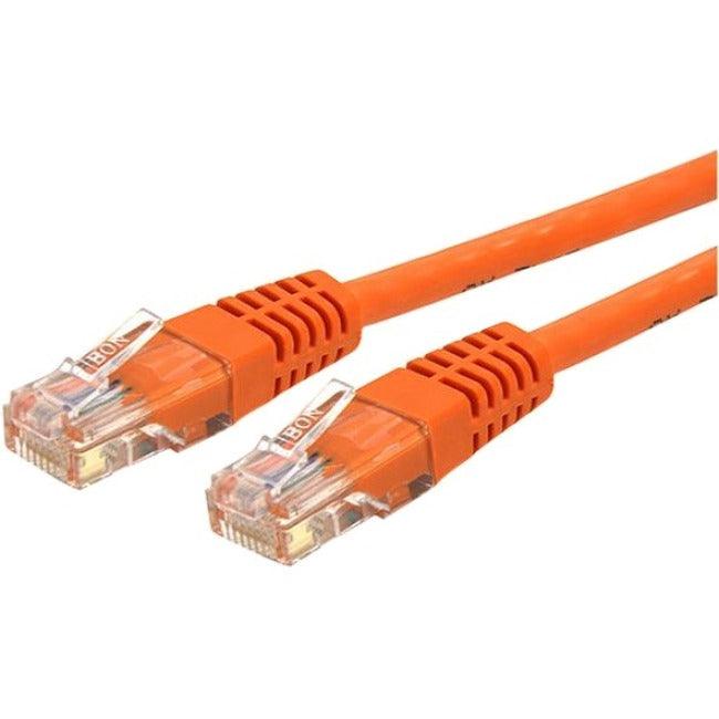 StarTech.com 15ft CAT6 Ethernet Cable - Orange Molded Gigabit - 100W PoE UTP 650MHz - Category 6 Patch Cord UL Certified Wiring/TIA