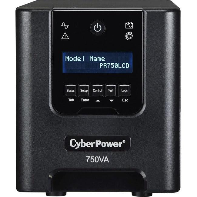CyberPower Smart App Sinewave PR750LCD 750VA Pure Sine Wave Mini-Tower LCD UPS
