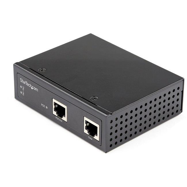 Star Tech.com Industrial Gigabit PoE Injector - High Speed 90W 802.3bt PoE++ 48V-56VDC Ultra Power Over Ethernet/UPoE Injector -40C to +75C